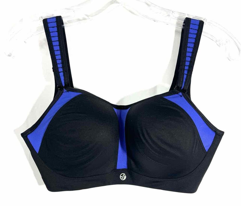 Soma Size 34DD=M Black/Indigo Color Block Activewear Sports Bra